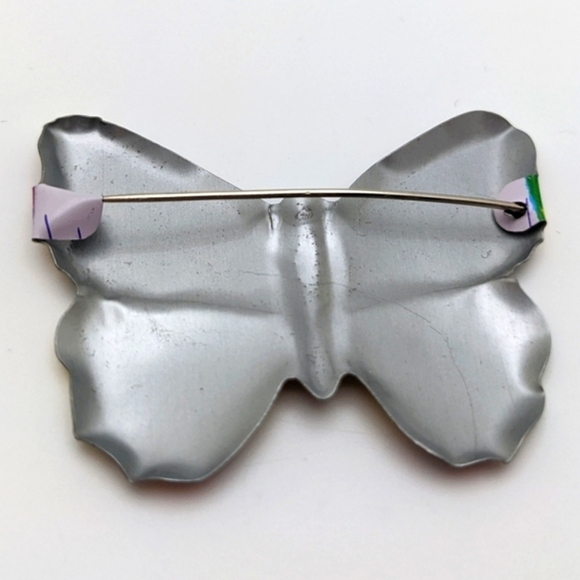 Multi-Color 2" Tin Butterfly Pin - Picture 3 of 6